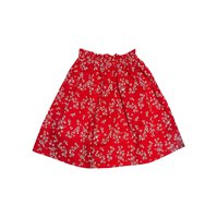 Detská sukňa modrotlač červená kvety